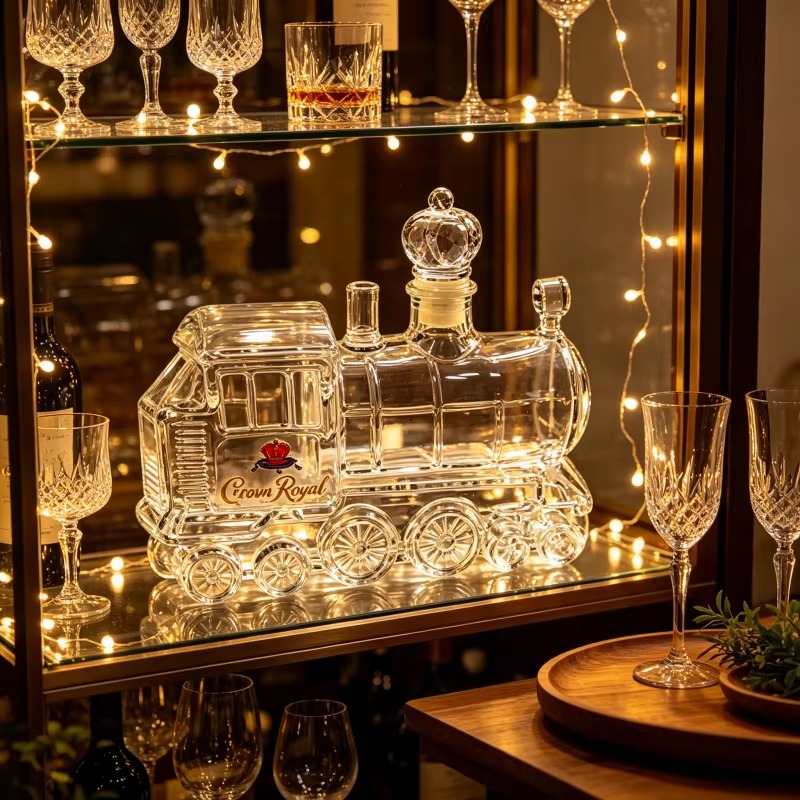 Vintage Steam Train Glass Deca - Vintage Collectible Liquor Bottles review and price