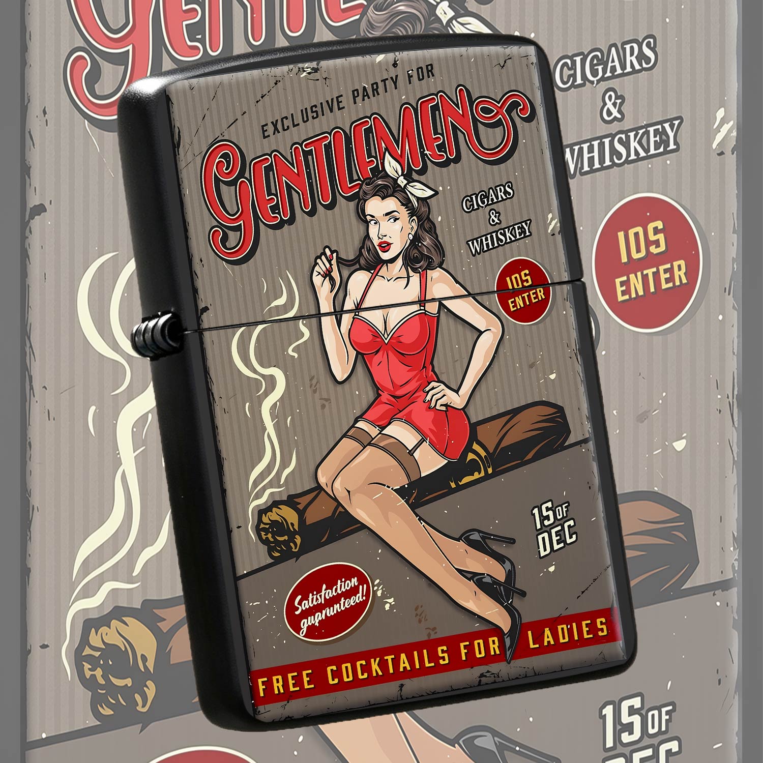 Vintage Gentlemen Party Pinup  - Vintage Collectible Posters review and price